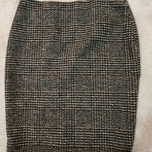 Brand New Wool Patterned Skirt Mini